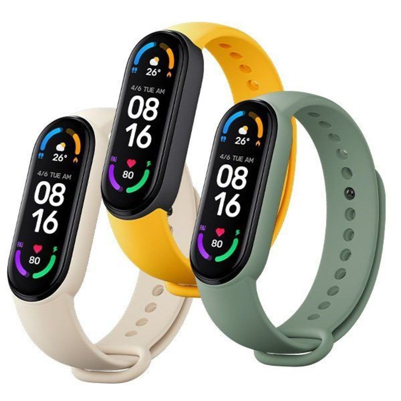 Correas para Mi Smart Band 6 (3 pack) Ivory/Olive/Yellow