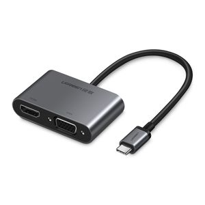 UGREEN Adaptador USB-C a HDMI+VGA con PD
