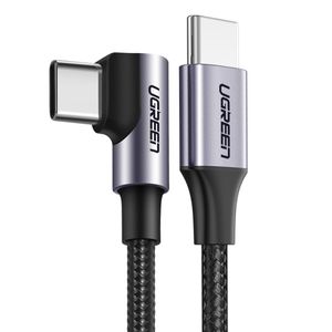 UGREEN Cable USB-C 2.0 a USB-C 2.0 en ángulo 3A trenzado