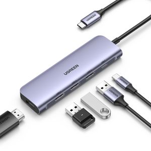 UGREEN Hub USB-C a 3 puerto USB 3.0 A + HDMI + PD