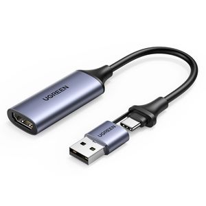 UGREEN Tarjeta capturadora de video HDMI a USB-C + USB A