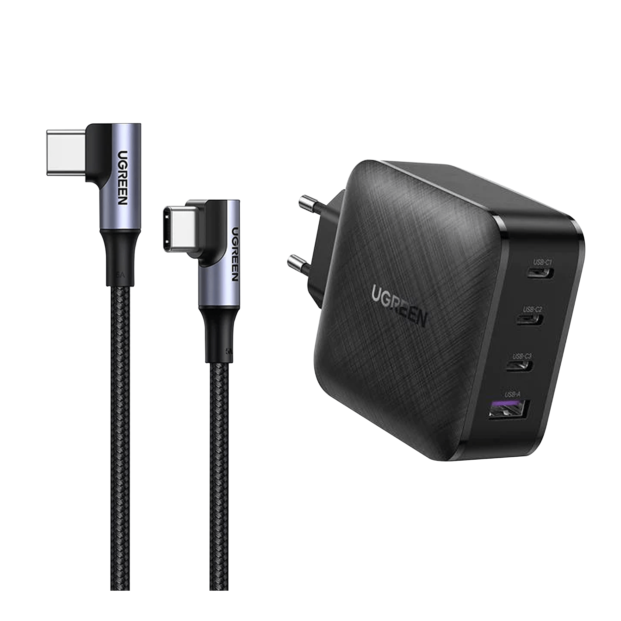 UGREEN Cargador 65W + Cable USB-C a USB- C 2.0 5A 2M