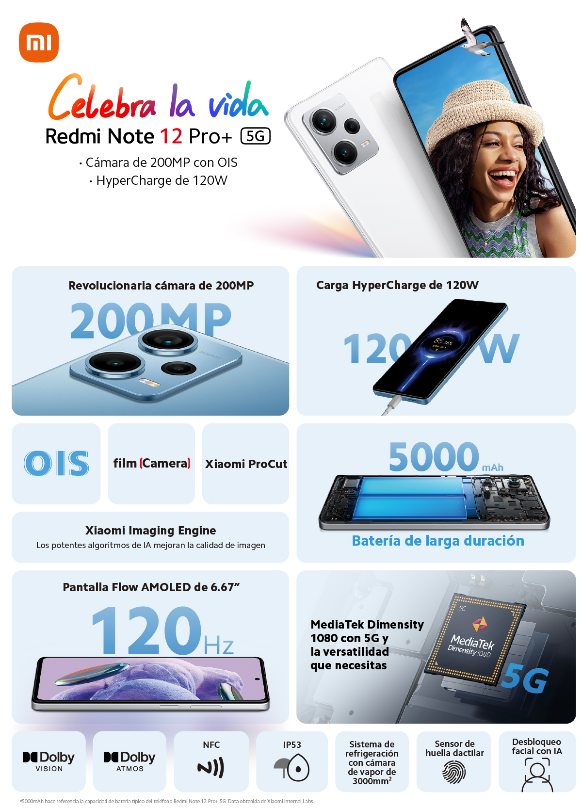 Redmi Note 12 Pro+ 5G: especificaciones y precio en Colombia