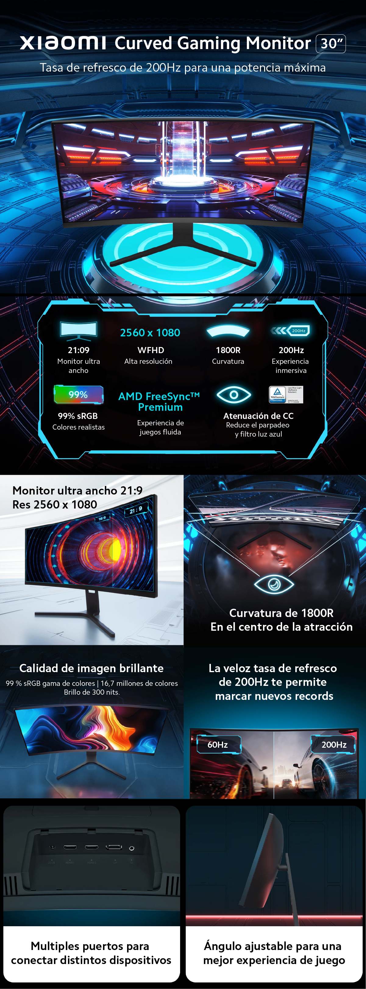 Monitor de Escritorio Xiaomi Mi Curved Gaming Monitor 34