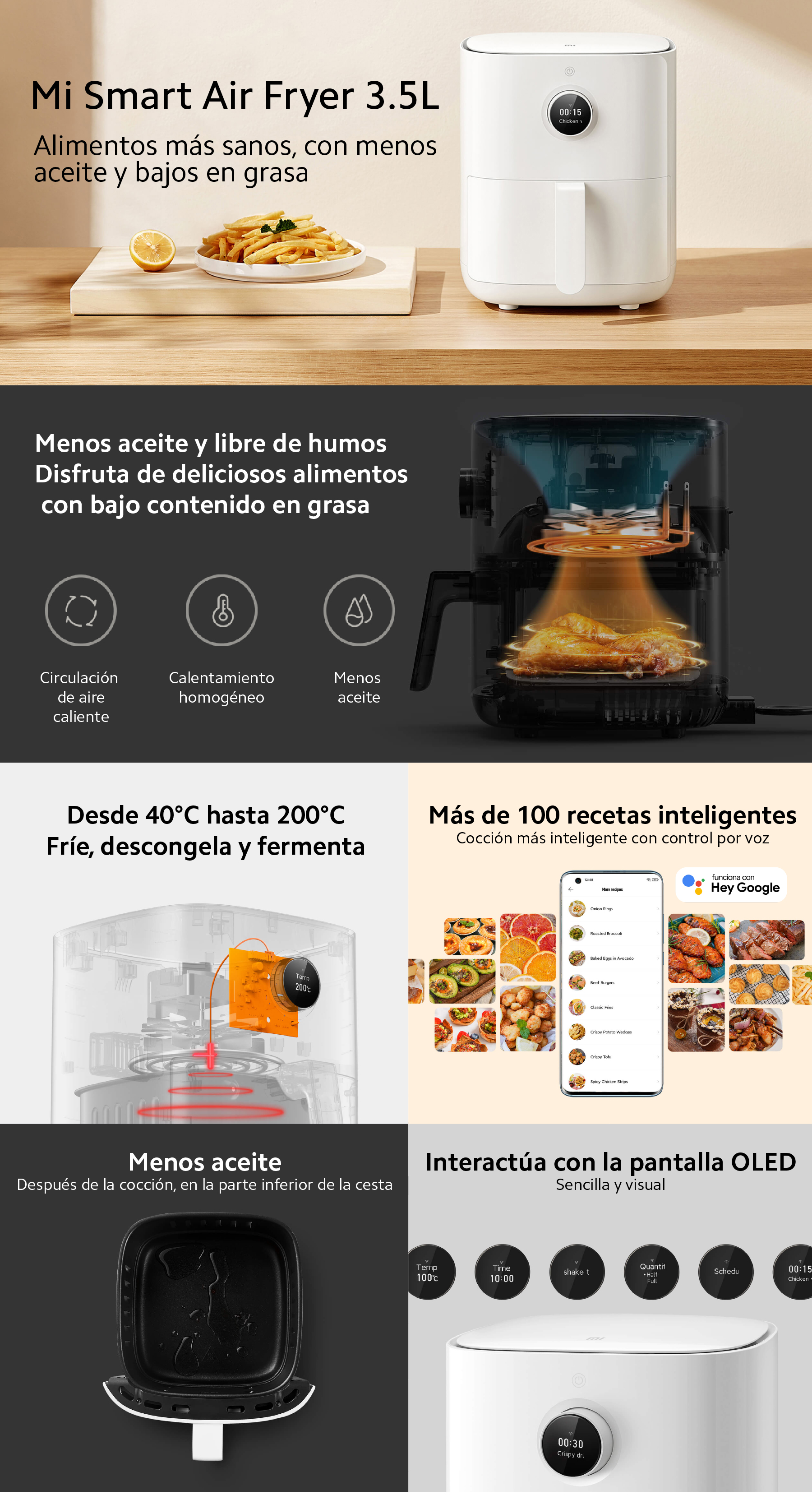 FREIDORA DE AIRE de Xiaomi: controla tus comidas desde el móvil 