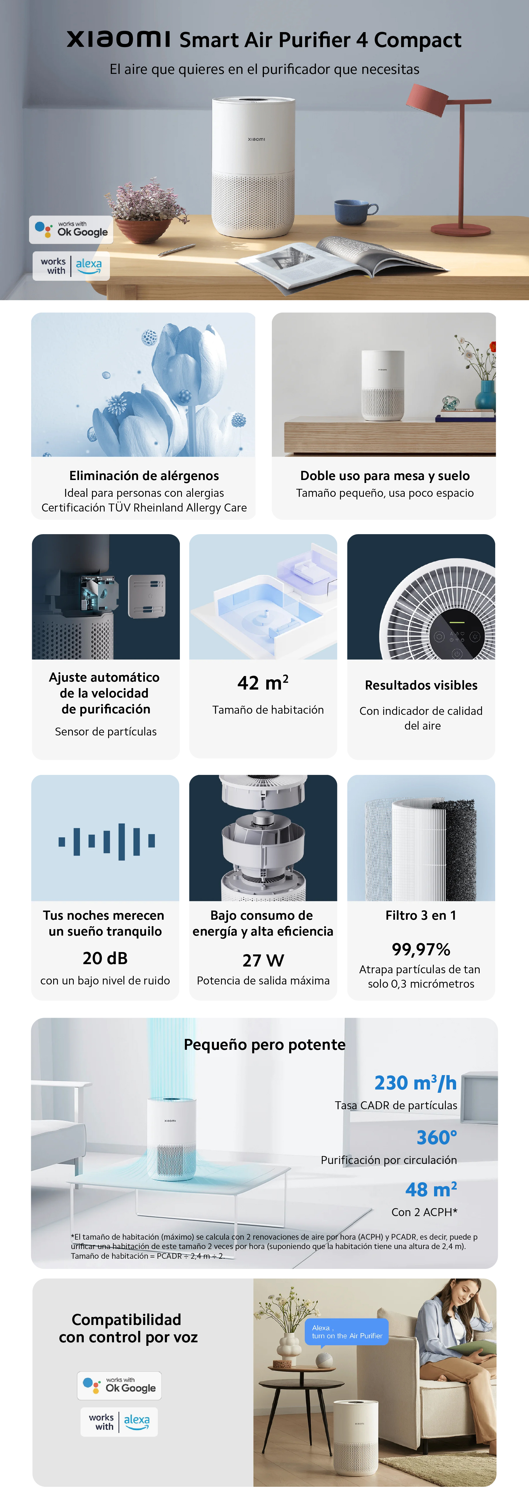  Xiaomi Purificadores de aire para el dormitorio del