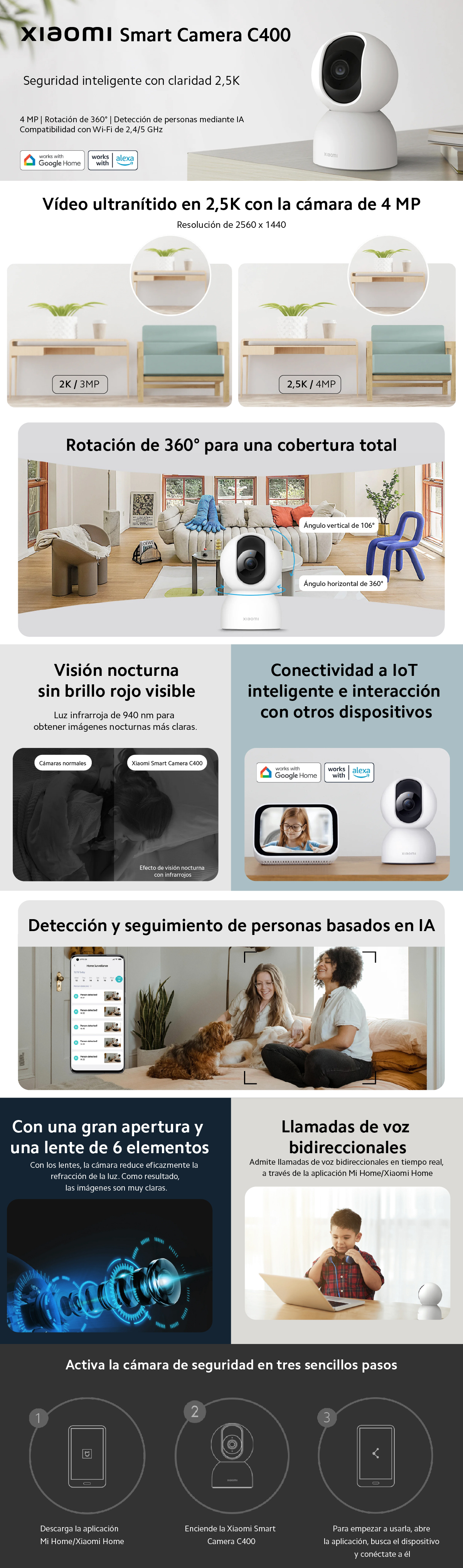 Xiaomi Mi cámara de seguridad para el hogar 360  