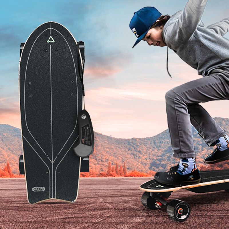 Meepo Mini Skateboard Rucksack, Schwarz – Aus Polyester 900D, Praktisch Für Sport & Outdoor