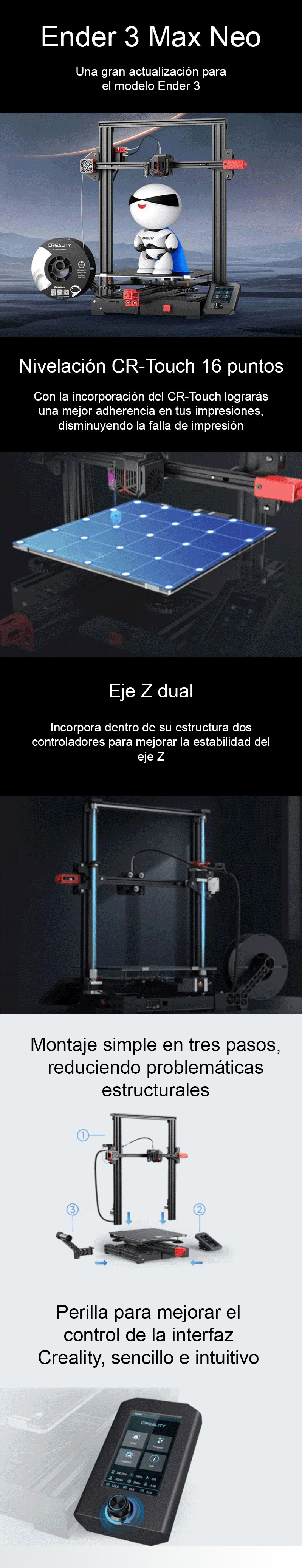 Impresora 3d Creality Ender 3 Max Neo Doble Eje Z