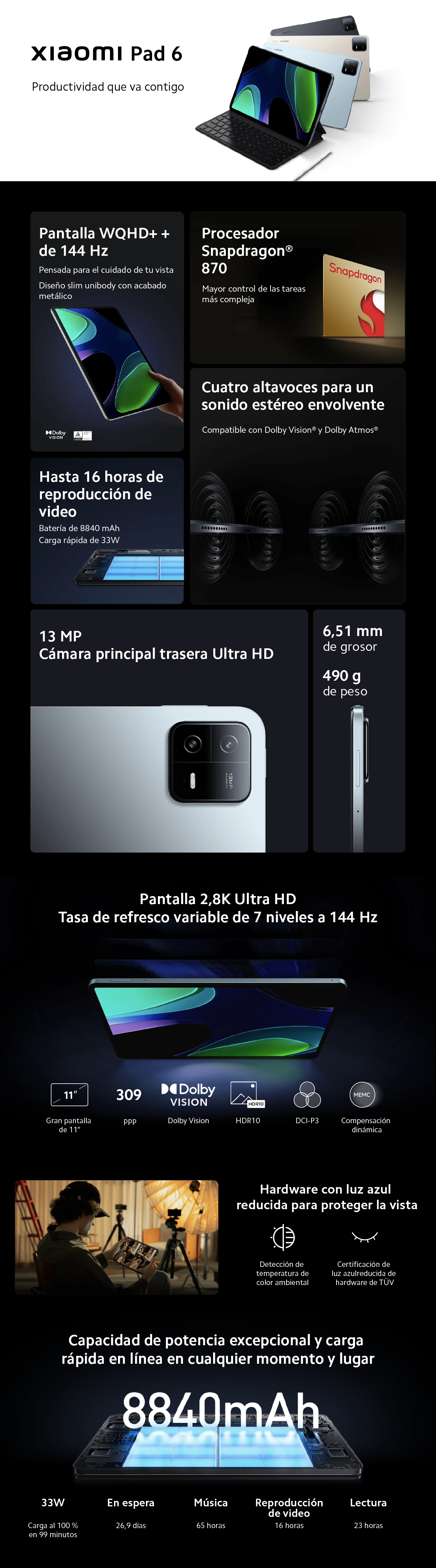 Xiaomi Pad 6 - precio y características