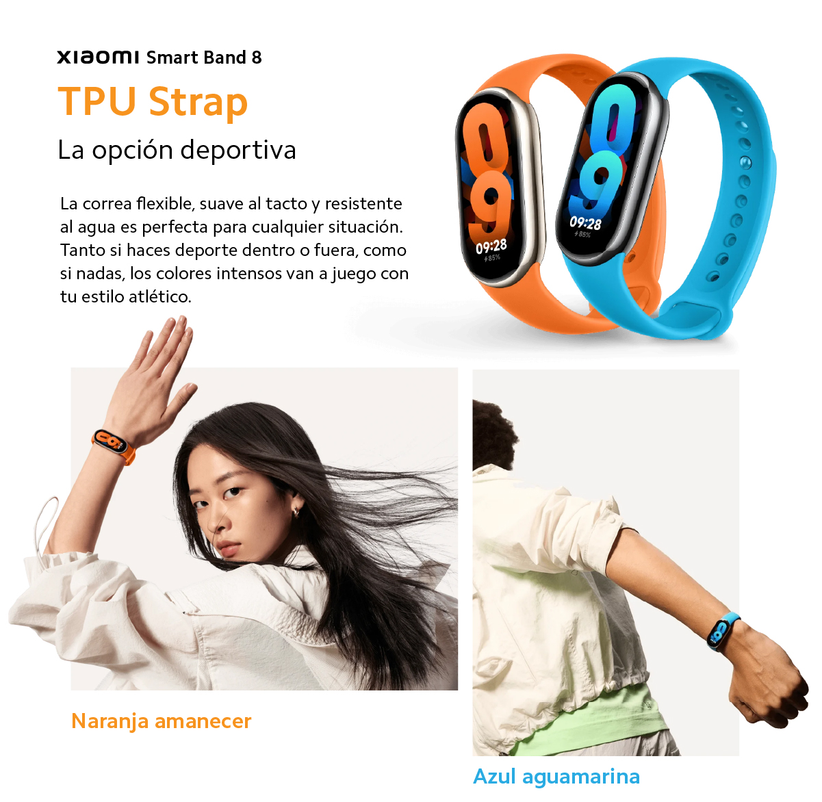 Correa para Xiaomi Redmi Watch 3 - Material TPU - Naranja