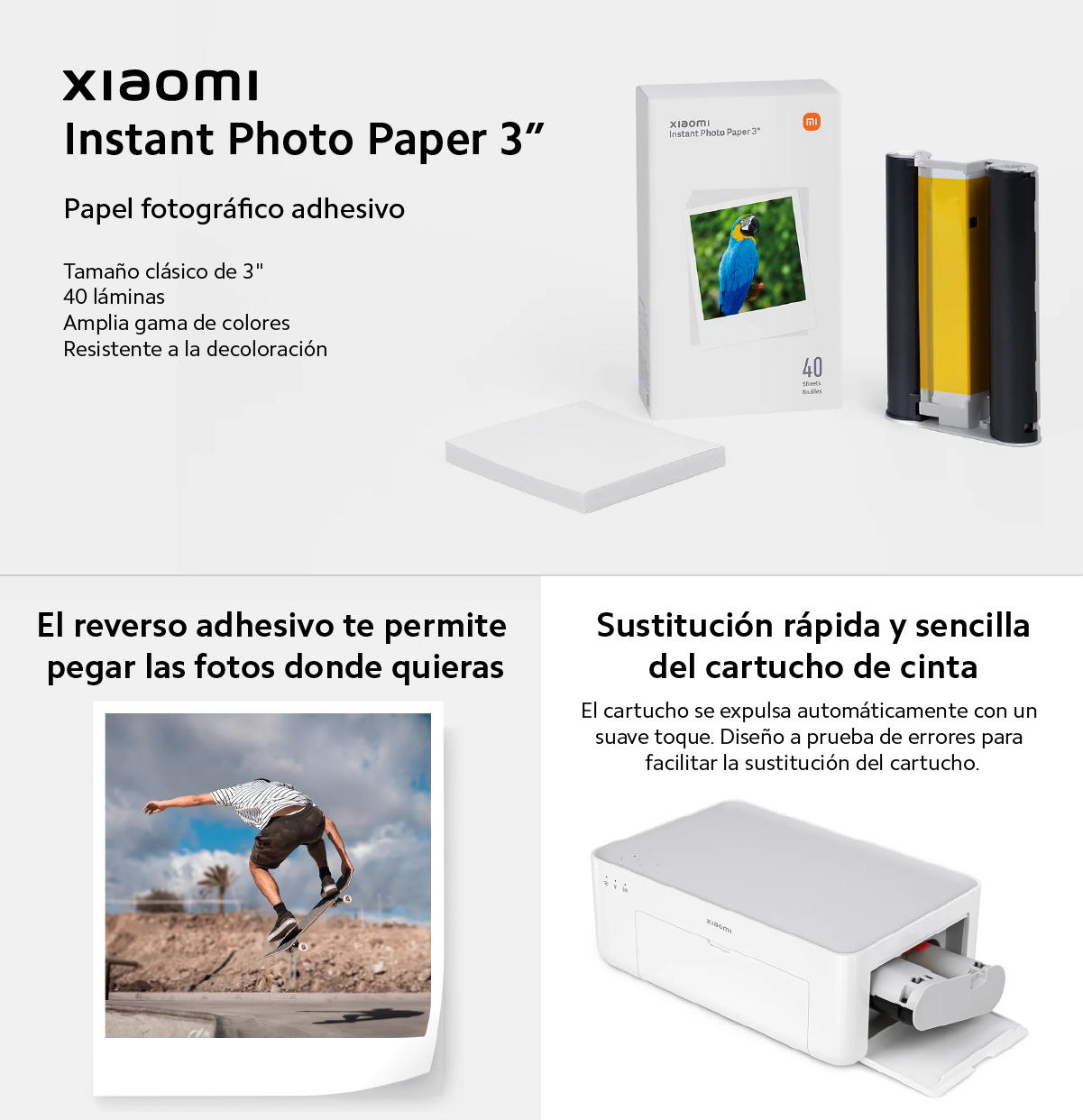 Papel fotográfico xiaomi instant photo printer para - Depau