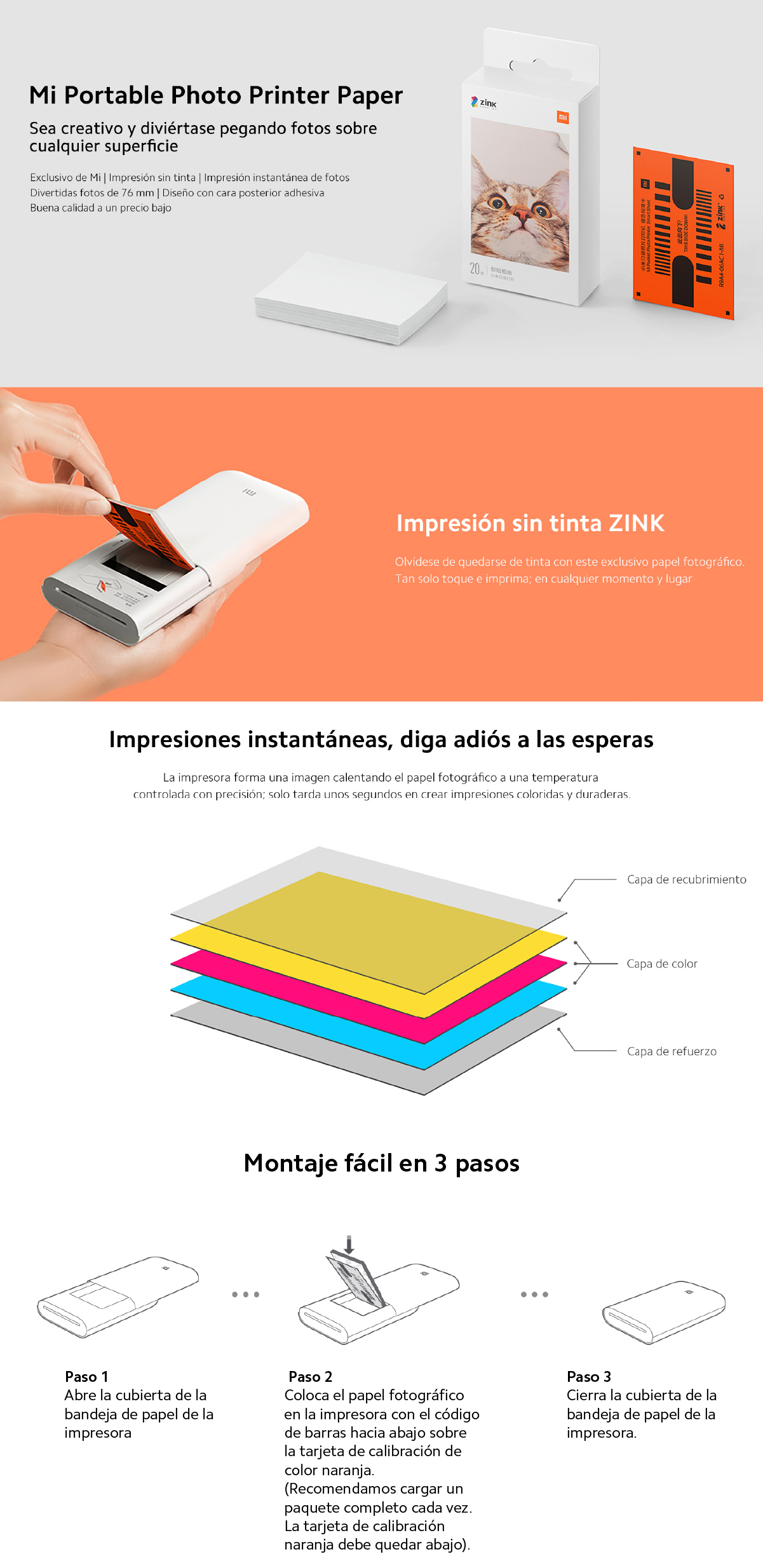 Papel Xiaomi Mi Portable Photo Printer Paper