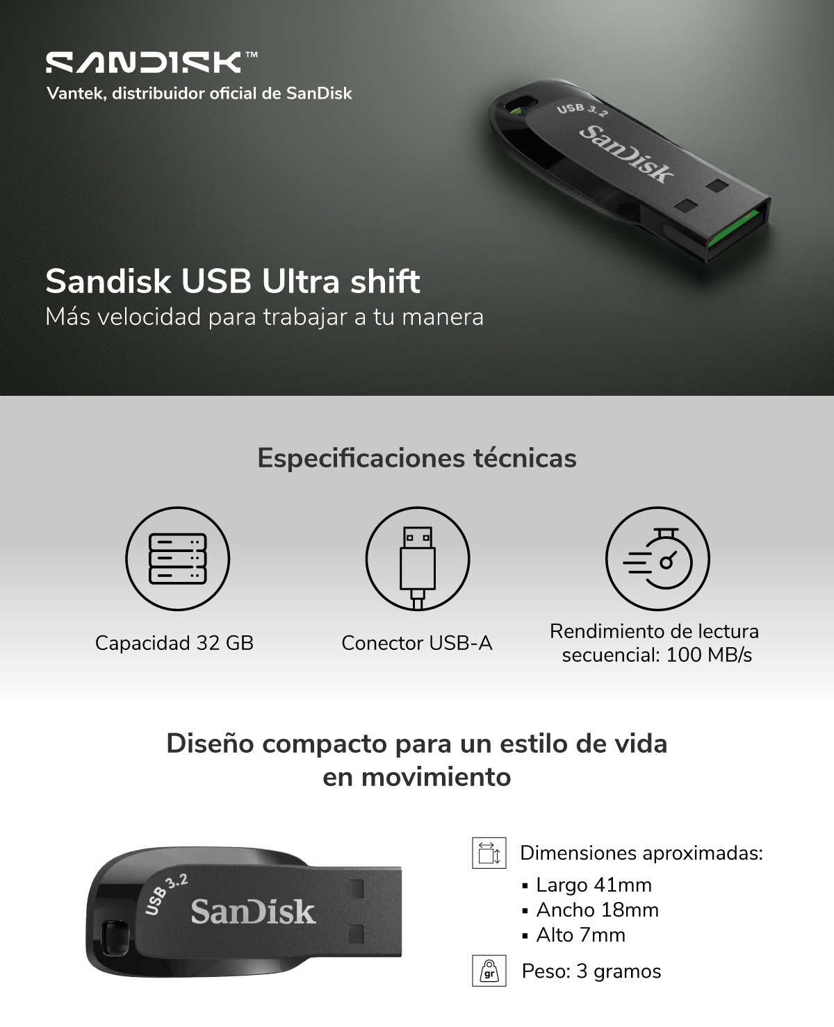 Sandisk USB Ultra shift