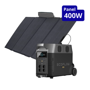 EcoFlow Generador Delta Pro 3600W + Panel Solar 400W
